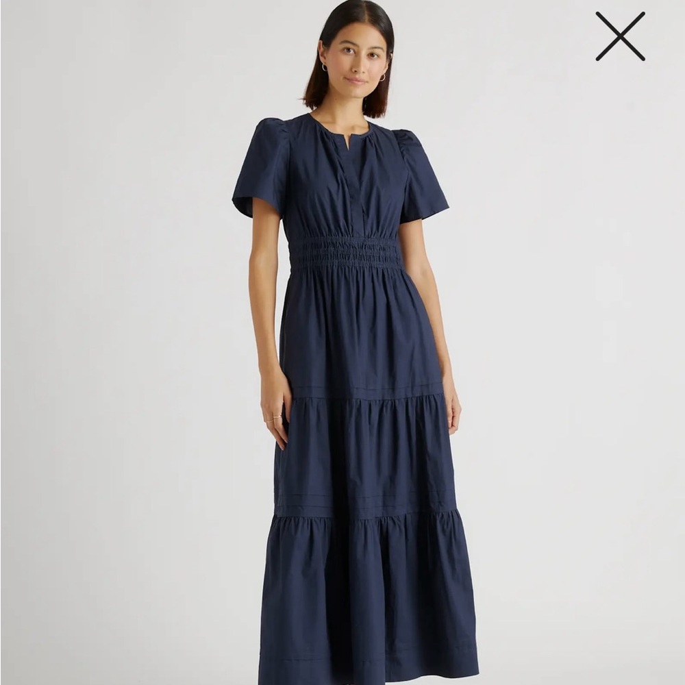 Quince Classic Navy Maxi Dress
